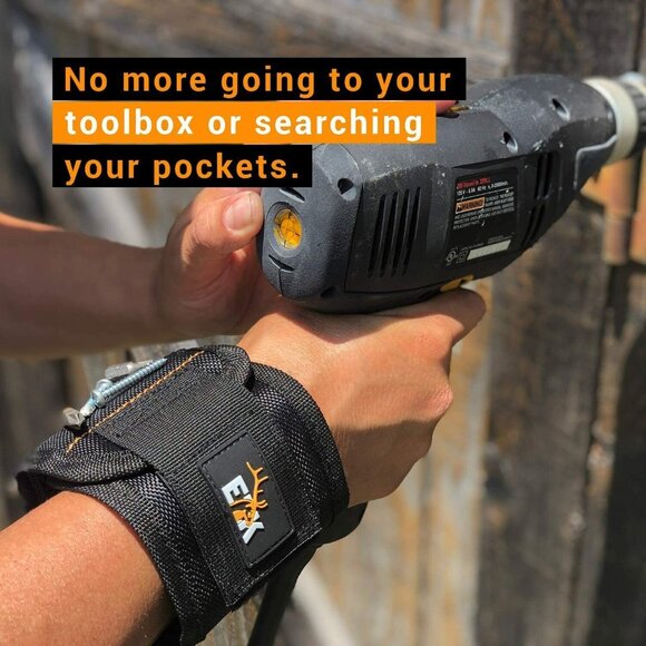 Magnetic Wristband with Strong Magnets for Holding Screws, Nails, & Drill Bits - Picture 8 of 8